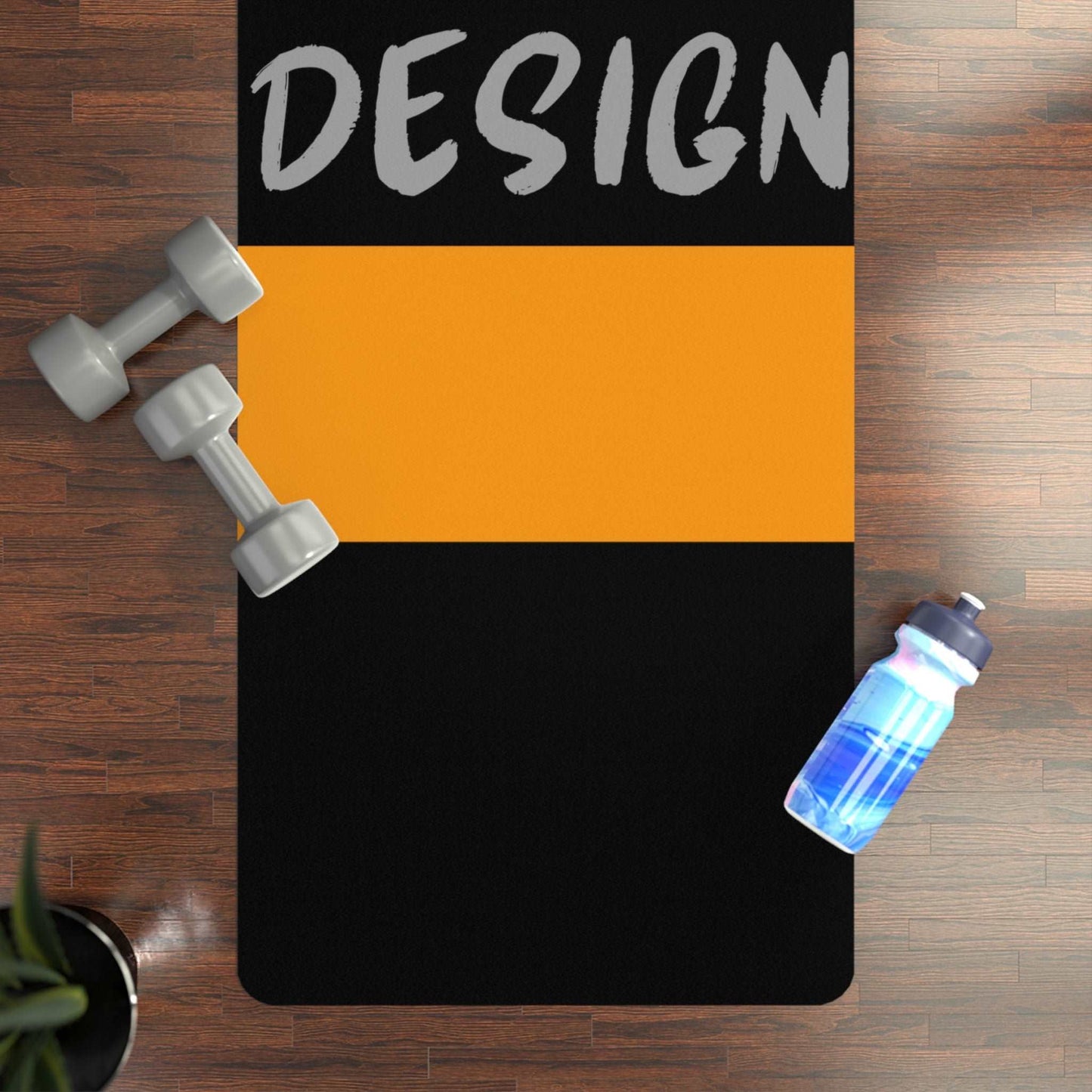 Custom Black Rubber Yoga Mat - Premium Home Decor for Just $55.55! Shop now at Crunchin' Time