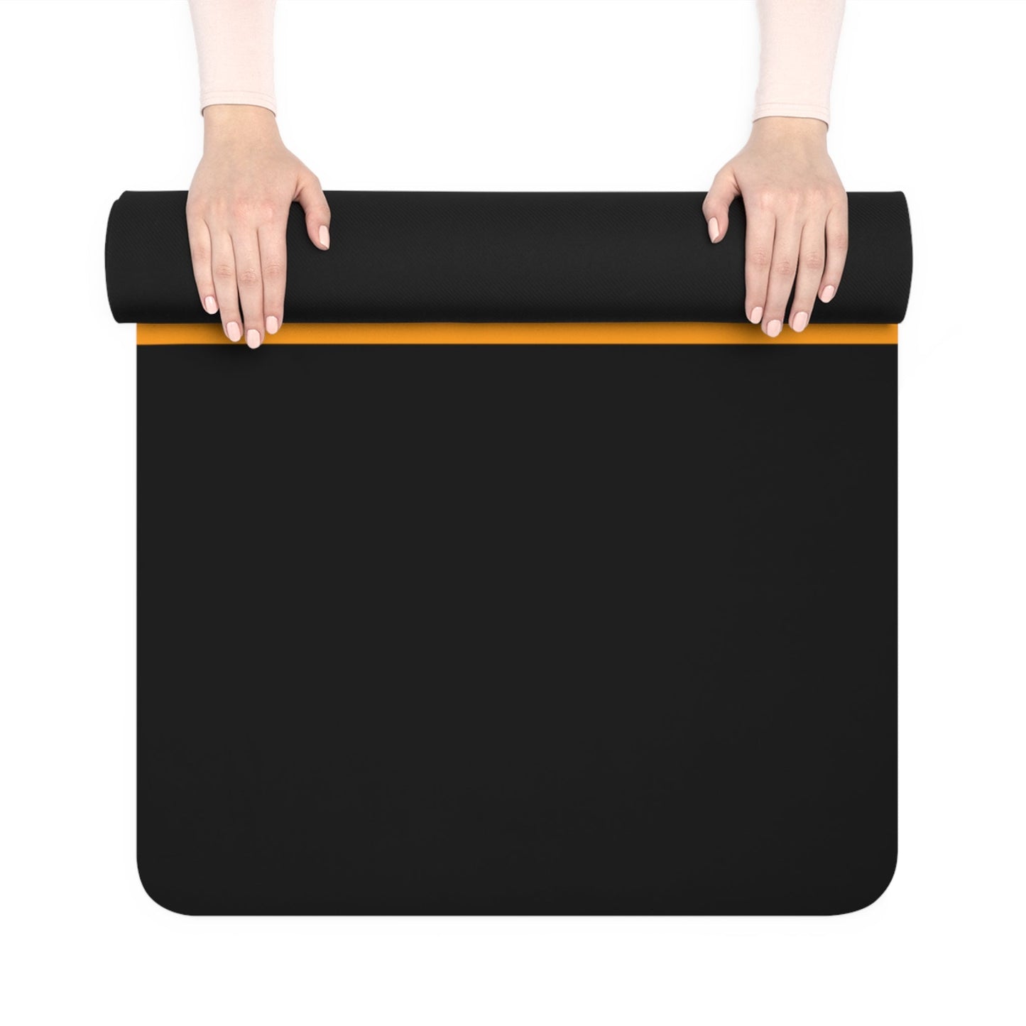 Custom Black Rubber Yoga Mat - Premium Home Decor for Just $60.55! Shop now at Crunchin' Time